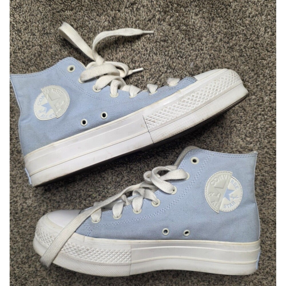 Converse Chuck Taylor All Star Lift Platform Sneakers Size 10 Baby Blue Classic